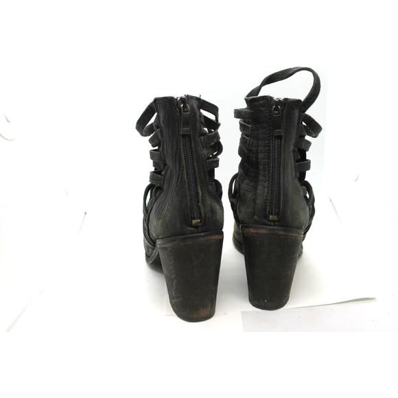 Free People Black Leather Carrera Woven Leather Boots sz 41 EU / 10 US - Picture 5 of 6